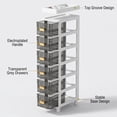 thumbnail image 5 of HEMXSZH 4 Layers Stackable Ornament Storage Plastic  Drawer Cabinet, Bathroom Storage Bins Set, White & Gray, 5 of 6