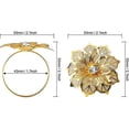 thumbnail image 4 of 12 Napkin Rings Gold Circular Drum Pattern, 4 of 5