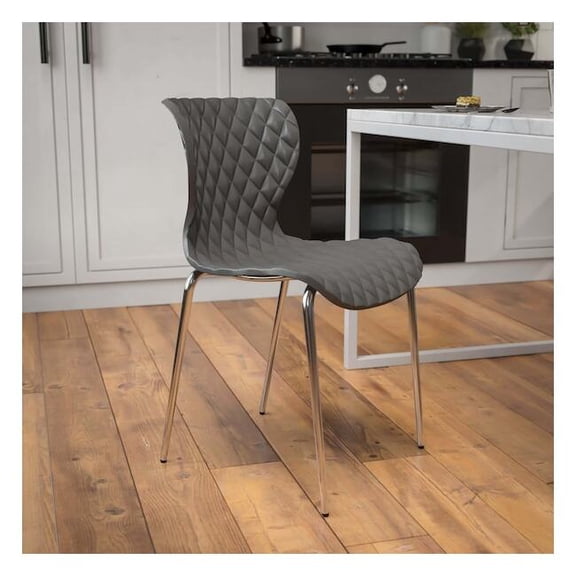 Flash Furniture Contemporary Chair, 18", Gray LF-7-07C-GRY-GG