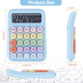 thumbnail image 3 of Clearance! beishanbush Creative Colorful Candy Colored Electronic Calculator 12 Digit Large Lcd Display and Big Round Buttons Typewriter Mechanical Key Calculator for School Home One Size Blue, 3 of 7