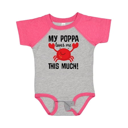 

Inktastic My Poppa Loves Me Childs Crab Gift Baby Boy or Baby Girl Bodysuit