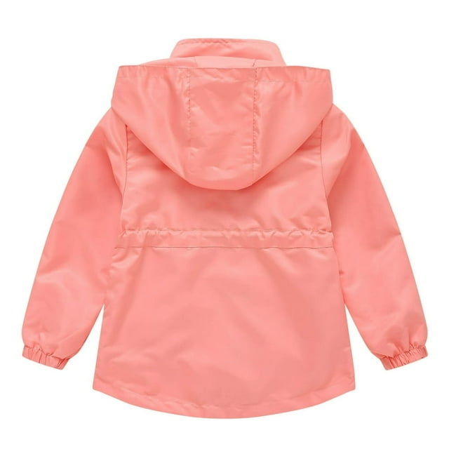 Akiihool Jacket for Girl Girls Jacket Casual Button Down Full-Zip Jacket (Blue 7-8 Years)