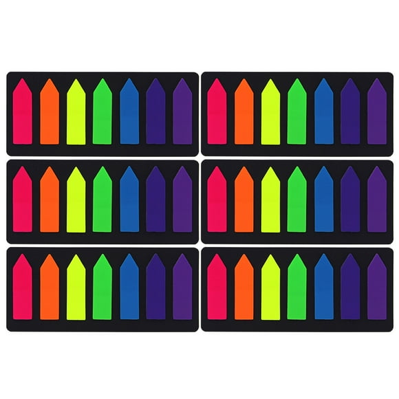 Shisuyan 6 Sets Self-stick Memo Pads for Office Use with Multi-color PET Marking