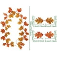 thumbnail image 2 of Fall Garland Maple Leaf,6.5Ft/Piece Hanging Vine Garland Artificial Autumn Foliage Garland Thanksgiving Decor for Home Wedding Fireplace Party Christmas, 2 of 8