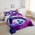 thumbnail image 3 of Castle Fairy Cyberpunk Gamepads Queen Comforter Set,Futuristic Cubes Bedding Comforter Set, 3 of 6
