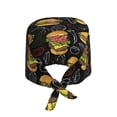 thumbnail image 3 of Hamburger Working Cap with Sweatband - Adjustable Unisex Surgical Nurse Cap, Chemo Hats for Women, 3 of 6
