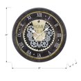 thumbnail image 4 of Monarch Specialties I 9062 - Clocks, 20" Round, Gear Mechanism, Wall Clock, Brown, Transitional, 4 of 4