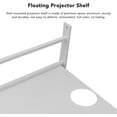 thumbnail image 3 of ZOUSSIQI Wall Mounted Projector Shelf,Floating Projector Wall Mount,Router Shelf with Metal Bracket,DVD PS5 Holder Stand Accessories,for Living Room,Office,Bedroom(White) CA919-56410, 3 of 9