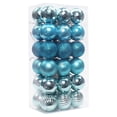 thumbnail image 1 of Adorno de Navidad Cateissary 36 piezas Azul agua claro reutilizable para hogar y Oficina, 1 of 6