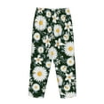 thumbnail image 5 of Haiem White Daisies and Bee Women's Pajama Pants Ultra Lightweight Pjs Bottoms Sleepwear Bottom Pants With Pocket Drawstring-Small, 5 of 9