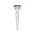 thumbnail image 3 of Angara Natural 1.25 Ct. Tanzanite with Diamond Classic Ring in 14K White Gold for Women (Ring Size: 3.5), 3 of 9