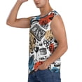 thumbnail image 3 of Fotbe French Food Men's Camiseta sin Mangas Estampada para Hombres, Playera Casual para Gimnasio, Entrenamiento, Playa-Large, 3 of 7
