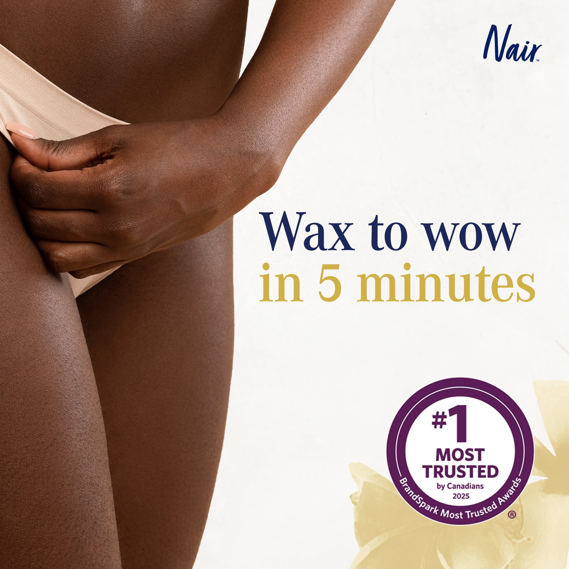 Nair Cire Divine Microwave No Strip Resin Wax for Legs & Body, Tahitian Gardenia, 400g