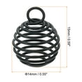 thumbnail image 2 of Uxcell Spiral Bead Cages Pendant, 30Pcs 14x15mm Stainless Steel Spring Stone Holder Necklace Cage Pendants Black, 2 of 6