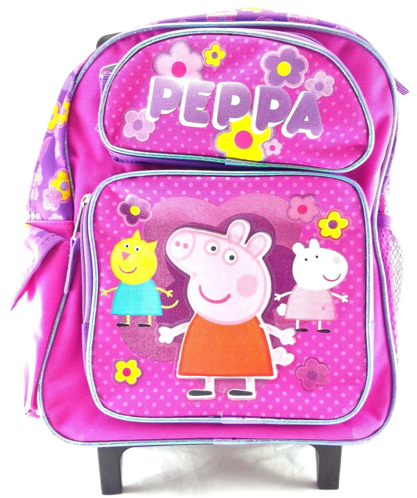 Peppa Pig 12" Canvas Pink School Rolling Backpack