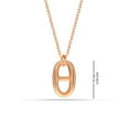 thumbnail image 5 of LeCalla 925 Sterling Silver Rose-Gold Plated Small Pendant Necklace With Chain for Women and Teen 15MM, 5 of 8