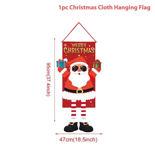 Bandera colgante de Navidad para el hogar, decoración de Feliz Navidad, adornos de Natal Noel, suministros de decoración Kerst, 2023