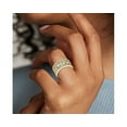 thumbnail image 3 of 1.10 Carat Excellent Round Shape Genuine Diamond Latest Design Engagement Eternity Band for Ladies Solid 18K Yellow Gold Size 7.5, 3 of 7