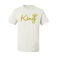 thumbnail image 2 of Wild Bobby, King Gold Script, Pop Culture, Men Graphic Tee, White, 5X-Large, 2 of 4