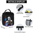 thumbnail image 6 of Sports-themed Lunch Bag for Boys Football Insulated Lunch Box with Football Players Pattern Print, Black Cooler Thermal Lunch Bag Tote Handbag with Water Bottle Holder for Kids Teens Youth Adults, 6 of 6