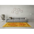 thumbnail image 3 of Ahgly Company Machine Washable Indoor Rectangle Medallion Yellow Traditional Area Rugs, 5' x 7', 3 of 4
