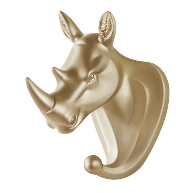 CSChome Animal Head Shape Wall Mounted Punch Free Non Slip Hook Multi Purpose Clothes Hat Towel and Key Hanger