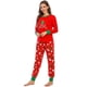 thumbnail image 4 of Pijama de Navidad con estampado de alce rojo para el hogar, ropa de casa familiar con estampado de dibujos animados, novedad, 4 of 4