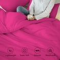 thumbnail image 6 of DNG Creations Hot Pink Colour 3 Piece Point Botton Comforter Solid All-Season 550 GSM 100% Egyptian Cotton, 800 Threads Count - California King - Size, 6 of 7