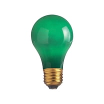 Satco 25 Watt A19 Incandescent - Ceramic Green - 1000 Average rated hours