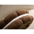 thumbnail image 4 of Cojín redondo en forma de galleta de 14 pulgadas, cojín decorativo acogedor, divertido, bonito, asiento circular, cojín de suelo para sofá, silla, cama, coche (café), 4 of 5
