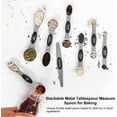 thumbnail image 5 of Stainless Steel Magnetic Measuring Spoons Set with Leveler, Stackable Metal Tablespoon Measure Spoon for Baking, Cups and Spoon Set Kitchen Gadgets Apartment Essentials Fits in Spice Jars, 5 of 8