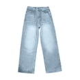 thumbnail image 4 of Womens Baggy Jeans, Audhol Women's Wide Leg Jeans High Waisted Stretchy Denim Pants Loose Fit Boyfriend Denim Pants Womens Jeans Stretchy Light Blue XL, 4 of 4