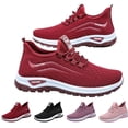 thumbnail image 2 of Wide Toe Box Shoes Women Slip On Walking Shoes Slip on Lightweight Workout Tennis Gym Sneakers with Arch Support Non-Slip Breathable Casual Running Sneakers Outdoor,Red#39, 2 of 7