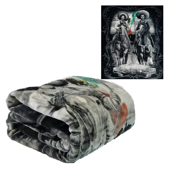 Plush Throw Blanket - Revolution - Queen Bed 79"x 95" - Special Edition Faux Fur Blanket for Beds, Sofa, Couch, Picnic, Camping