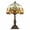 US Plug Beige, variant on Stained Glass Table Lamp, Baroque Style Bedroom Desk Lamp, Retro Bedside Table Lamp Includes Light Bulb for Bedroom Nightstand Living Room Dormitory Office Decor