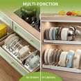 thumbnail image 4 of Windur 2 Pack Pots and Pans Organizer Under Cabinet, 22.4" Expandable Kitchen Organizers and Storage with 10 Adjustable Dividers, Pot and Pan Lid Storage Rack Inside Cabinet/Countertop Cupboard-White, 4 of 6
