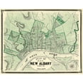 thumbnail image 2 of Baskin 32x26 Black Ornate Wood Framed with Double Matting Museum Art Print Titled - New Albany Indiana - Baskin 1876, 2 of 4