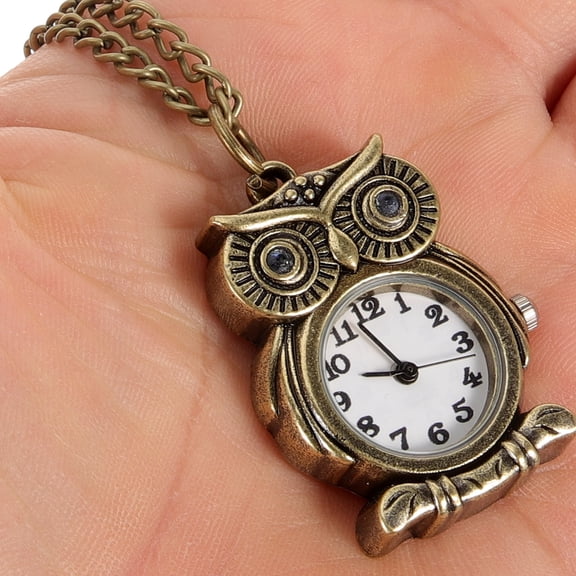 AURARMLET Watches for Women Pocket Watch Dark Brown Metal 1Pack Decorative Students Birthday Party