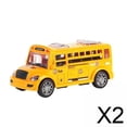 thumbnail image 1 of Autobús Escolar de Juguete Hugo con Puerta que se Puede Abrir Color Naranja Paquete de 2, 1 of 10