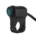 thumbnail image 1 of 12V Universal 22mm Handlebar Motorcycle Headlight Fog Spot Light Switch Waterproof Green Indicator Light Dual Functional Easy Install Durable Aluminium Alloy Green, 1 of 8