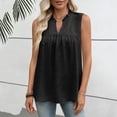 thumbnail image 6 of FDGIU Women's Ruffle V Neck Eyelet Sleeveless Tank Top, Loose Babydoll Curved Hem Summer Casual Camisole Blouse, 6 of 8