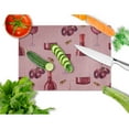 thumbnail image 2 of Caroline's Treasures Red Wine on Linen Glass Cutting Board Large, 2 of 2