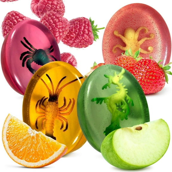 Kids Soap with Toys Inside Sea Animals Surprise Glycerin Soap Bar Handmade in USA Natural and Safe by Relaxcation 4 Set