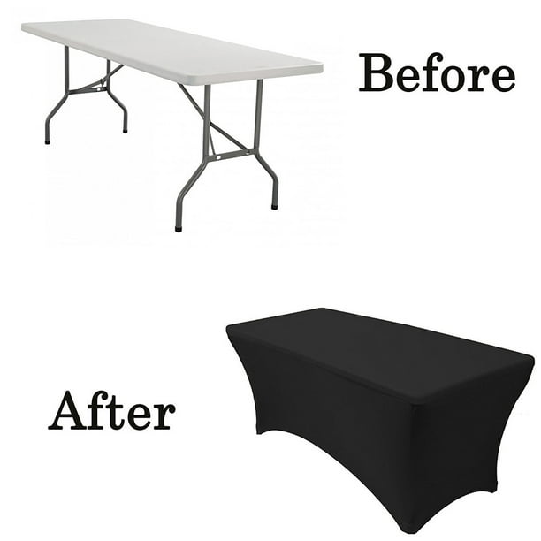 8FT Stretch Spandex Table Cover for Standard Folding Tables