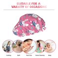 thumbnail image 7 of Yiaed Rabbit Holding Flowers Print Reusable Shower Cap & Bath Cap & Lined, Oversized Waterproof Shower Caps Designed for all Hair Lengths, 7 of 7
