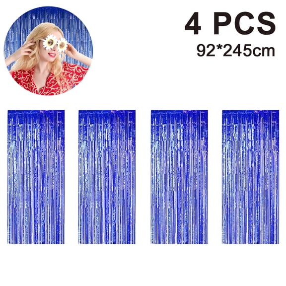 4 Pack Wedding Rain Silk Curtain Birthday Party Party Event Background Wall Decoration Rain Silk Curtain