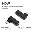thumbnail image 2 of Entrada a convertidor tipo C 5V 9V 20V PD140W adaptador carga alta potencia carga rápida reconocimiento automático adecuado para computadoras portátiles/teléfonos móviles/tabletas [DC4506 a USB-C, 2 of 9