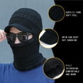 thumbnail image 6 of Winter Warm Knitted Balaclava Neck Warmer Hat Fleece Lined Ski Mask Windproof Face Mask for Outdoor Sports, 6 of 8