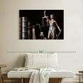 thumbnail image 2 of Elephant Stock Symbolic Lady Justice Wall Art - Horizontal Canvas Wall Art - Living Room Wall Decor - Profession Canvas - Black And Brown Decor - 39" x 26", 2 of 8