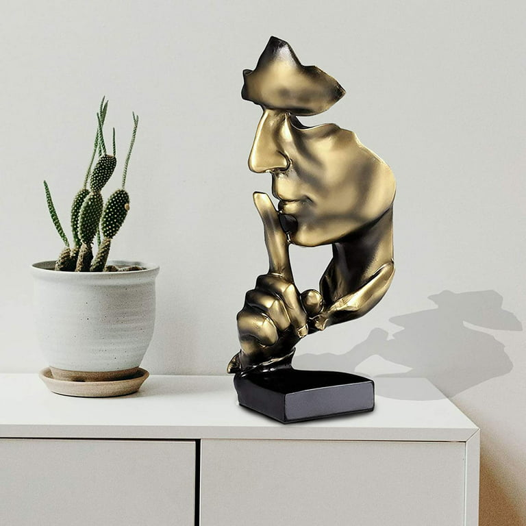 Abstract Ceramic Sculpture Golden Statue Modern Home Decoration Living Room  Desktop Office Decoration Accessories…